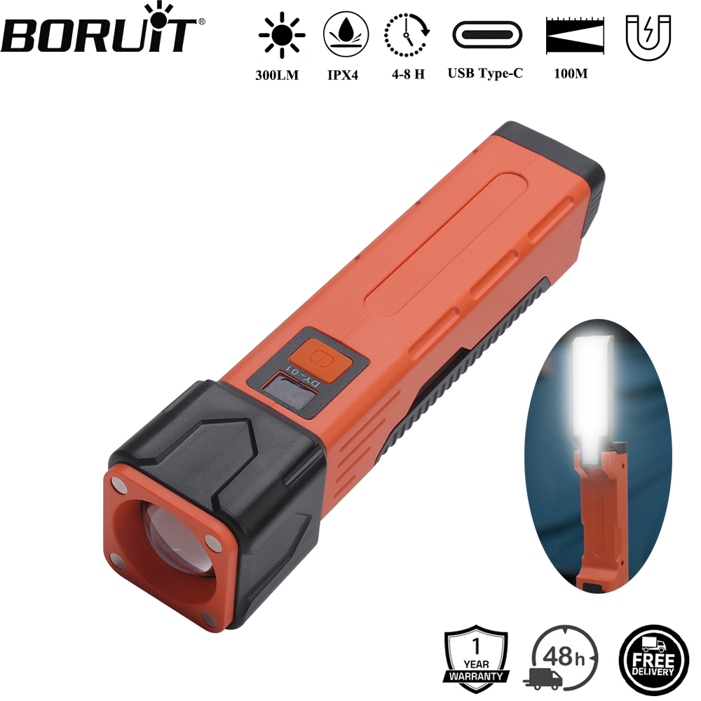 Cycling To Work - BORUiT 300LM LED Work Light Zoom